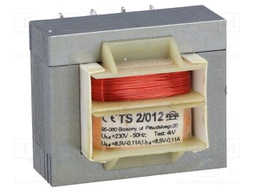 Transformer: mains; 2VA; 230VAC; 8.5V; 8.5V; 0.11A; 0.11A; IP00