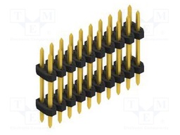 Connector: pin strips; pin header; male; PIN: 20; 2mm; THT; 2x10