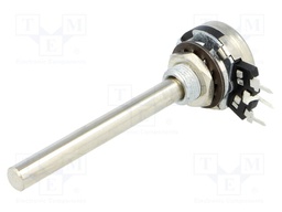 Potentiometer: shaft; single turn; 10kΩ; 200mW; THT; 6mm; metal