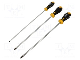 Kit: screwdrivers; Phillips,Pozidriv®,slot; Size: PH2,PZ2,SL 4