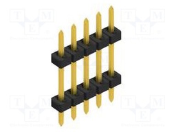 Connector: pin strips; pin header; male; PIN: 5; 2mm; THT; 1x5; 100V