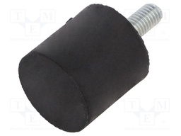 Vibroisolation foot; Ø: 30mm; H: 30mm; Shore hardness: 70±5; 571N