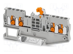 Splice terminal: rail; 20A; 500V; PA; L: 36.9mm; 0.5÷4mm2; ways: 1