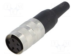 Connector: M16; female; for cable; IP40; plug; soldering; 300V; 5A