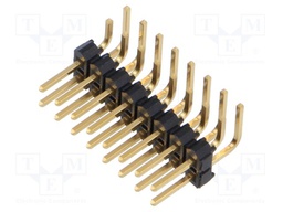 Connector: pin strips; pin header; male; PIN: 16; angled 90°; THT