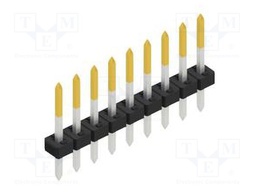 Connector: pin strips; pin header; male; PIN: 9; 2mm; THT; 1x9; 100V