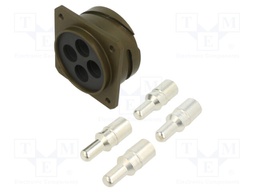 Connector: circular; VG95234; socket; male; PIN: 4; with contacts