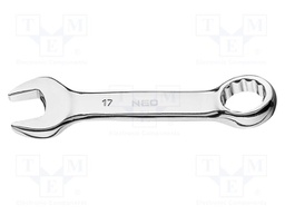 Wrench; combination spanner; 17mm; Chrom-vanadium steel; L: 129mm