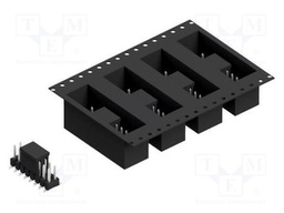 Connector: pin strips; pin header; male; PIN: 16; 2.54mm; SMT; 2x8