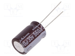 Capacitor: electrolytic; low impedance; THT; 560uF; 35VDC; ±20%