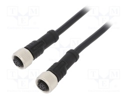 Cable: for sensors/automation; PIN: 8; M12-M12; 2m; plug; plug; 30V