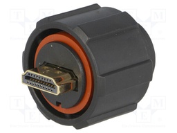 Connector: HDMI; plug; straight; soldering; for cable; IPX7