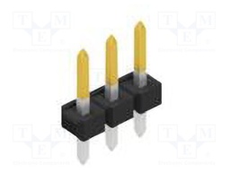 Connector: pin strips; pin header; male; PIN: 3; 2.54mm; THT; 1x3