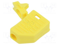 Yellow; Overall len: 17.8mm; Socket size: 4mm; for banana plugs