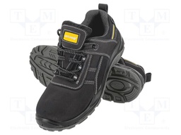 Shoes; Size: 45; black/yellow; nubuck; slip; with metal toecap