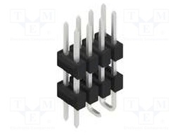 Connector: pin strips; pin header; male; PIN: 8; 2.54mm; SMT; 2x4