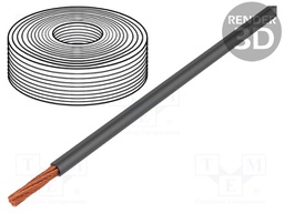 Wire; LifY; stranded; Cu; 1x4mm2; PVC; grey; 450/750V; -15÷80°C