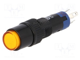 Switch: push-button; Pos: 2; SPDT; 0.5A/250VAC; 1A/24VDC; orange