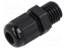 Cable gland; without nut; M12; 1.5; IP68; Mat: polyamide; black