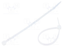 Cable tie; L: 100mm; W: 2.5mm; polyamide; 80N; natural; Ømax: 21mm