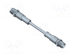 Cable: for sensors/automation; PIN: 12; M12-M12; 0.5m; plug; plug
