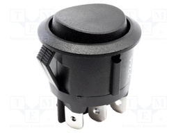 ROCKER SWITCH, DPDT, 15A, 125VAC, PANEL