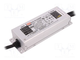 Power supply: switched-mode; LED; 75W; 75÷150VDC; 500mA; IP67; 800g