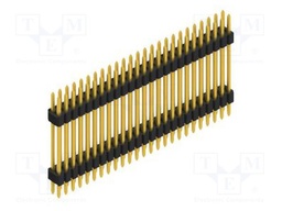 Connector: pin strips; pin header; male; PIN: 50; 1.27mm; THT; 2x25