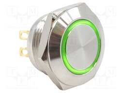 Switch: vandal resistant; SPST-NO; 0.05A/24VDC; IP65; OFF-(ON)
