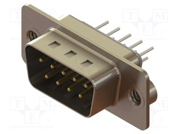 Connector: D-Sub; PIN: 9; socket; male; for panel mounting,on PCBs