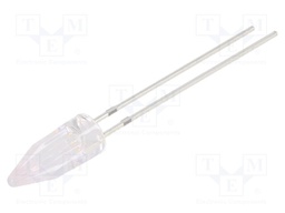 LED; 5mm; pink; 750÷1120mcd; 100°; Front: Rocket; 2.9÷3.4V; THT