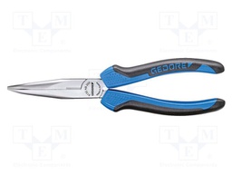 Pliers; half-rounded nose; for gripping,for cutting wire; 200mm