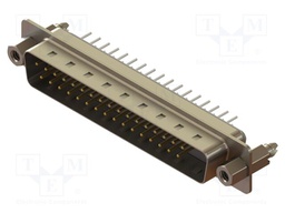 Connector: D-Sub; PIN: 37; socket; male; angled; THT; MHDD