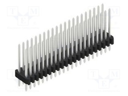 Connector: pin strips; pin header; male; PIN: 42; 1.27mm; THT; 2x21