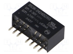 Converter: DC/DC; 3W; Uin: 9÷36V; Uout: 24VDC; Uout2: -24VDC; SIP8