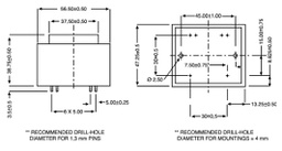 Transformer: encapsulated; 16VA; 117VAC; 24V; 667mA; Mounting: PCB