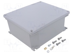 Enclosure: multipurpose; X: 168mm; Y: 192mm; Z: 80mm; aluminium; grey