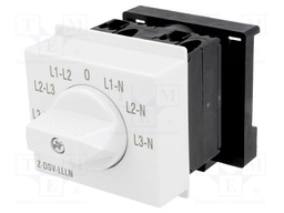 Module: rotary switch; 20A; Mounting: DIN; IP20; 250VAC; 52x65x60mm