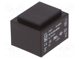 Transformer: encapsulated; 1.5VA; 230VAC; 9V; 167mA; Mounting: PCB