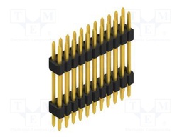 Connector: pin strips; pin header; male; PIN: 22; 1.27mm; THT; 2x11