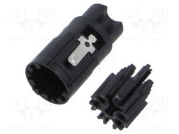 Connector: M17; male; contact insert; PIN: 8; crimped; w/o contacts