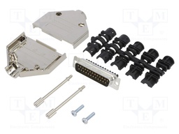 D-Sub; PIN: 25; male; shielded,metalized; straight; screw terminal