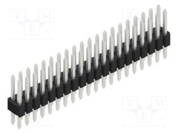 Connector: pin strips; pin header; male; PIN: 40; 1.27mm; THT; 2x20