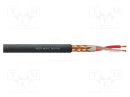 Wire: microphone cable; black; Cu; -25÷65°C; PVC; Package: 500m