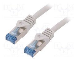 Patch cord; S/FTP; 6a; stranded; Cu; LSZH; grey; 500mm; 26AWG