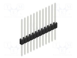 Connector: pin strips; pin header; male; PIN: 12; 1.27mm; THT; 1x12