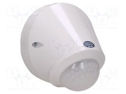 Motion sensor; wall mount; 230VAC; IP65; 12m; Range: 10s÷7min; 800W