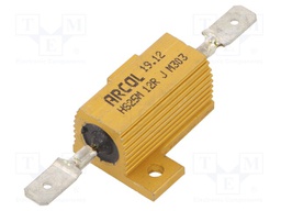 Resistor: wire-wound; with heatsink; screw; 12Ω; 25W; ±5%