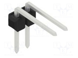 Connector: pin strips; pin header; male; PIN: 2; 2.54mm; THT; 1x2