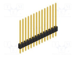 Connector: pin strips; pin header; male; PIN: 14; 1.27mm; THT; 1x14
